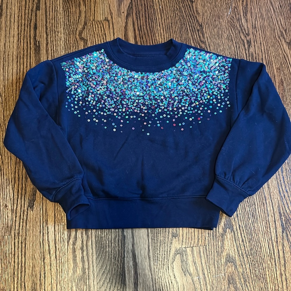 Navy Sequin Sweatshirt